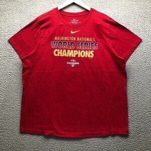 Washington Nationals World Series Champion T-Shirt Men's 2XL Short Sleeve Red